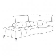 Calgary 1 Seater Chaise End (Terminal) Section with Square Corner