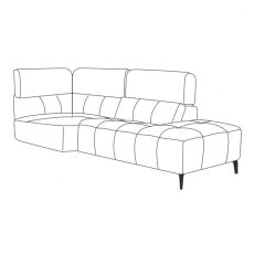 Calgary 1 Seater Chaise End (Terminal) Section with Square Corner