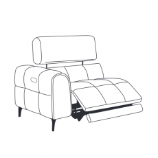 Calgary 1.5 Seater Power Recliner Section with USB