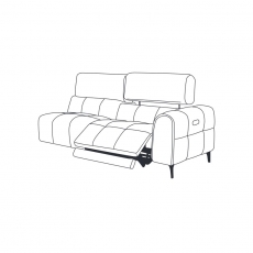 Calgary Small 2.5 Seater Power Recliner Section with USB