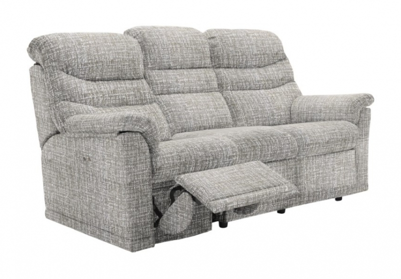 G-Plan Malvern 3 Seater Sofa with Single Power Recliner Action - Touch Button
