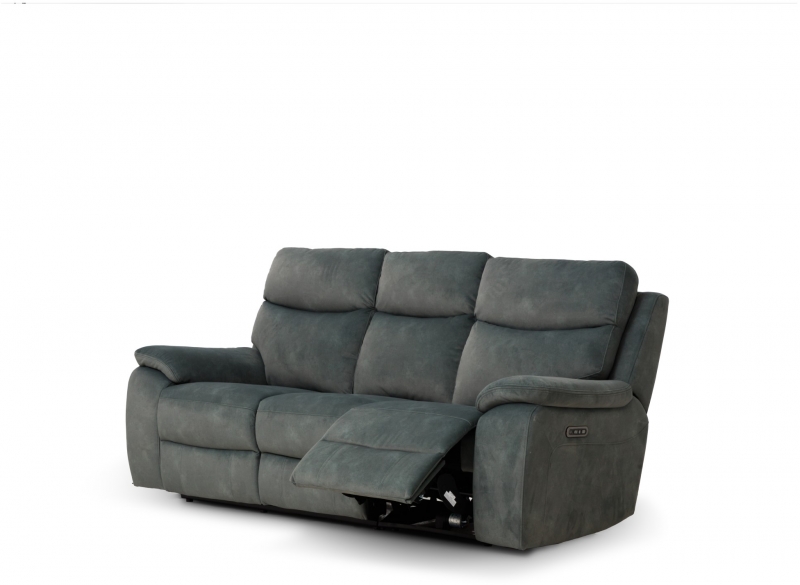 Feels Like Home Albany 3 Seater Double Power Recliner Sofa with USB